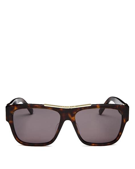 Givenchy Square Shiny Havana Sunglasses, 58mm